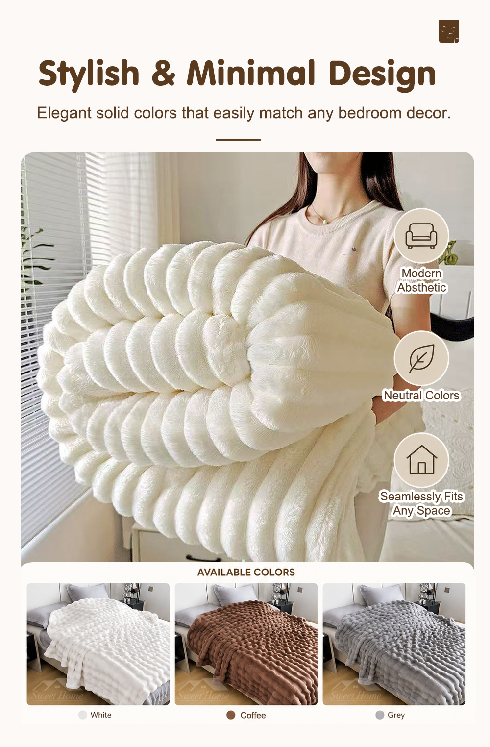 Bubble Plush Blanket Lightweight-4